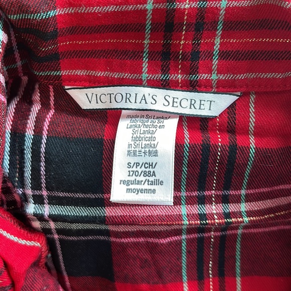 Victoria Secret - Plaid Pajama Set- Size S - Red Black - Picture 2 of 5